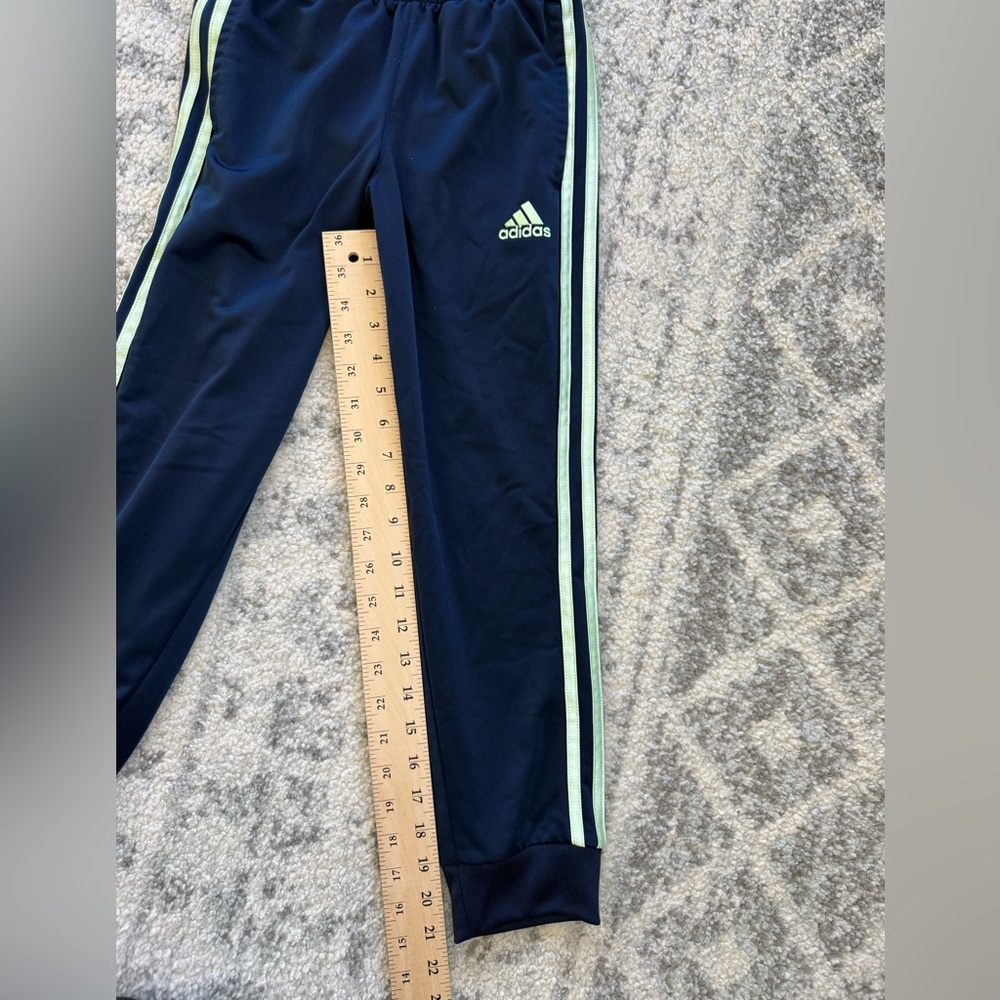 Adidas Boys Navy Green Tracksuit size 8 - Picture 15 of 15